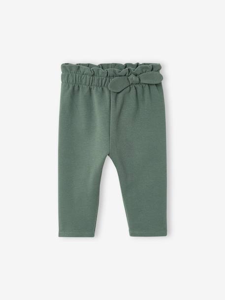 Pantalon en molleton bébé taille élastiquée BASICS corail+encre+vert bouteille 7 - vertbaudet enfant 