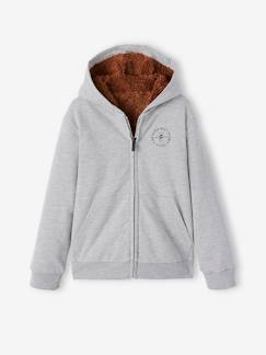 -Sweat zippé doublé sherpa garçon