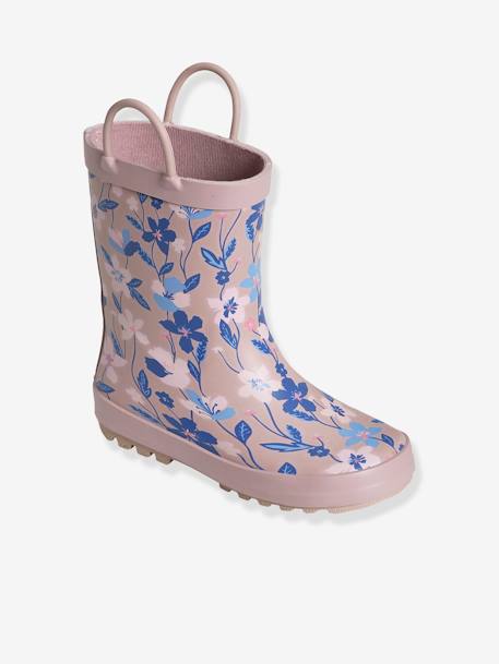 Bottes de pluie imprimées fille collection maternelle rose fleuris 2 - vertbaudet enfant 