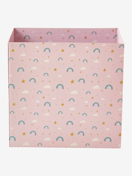 Corbeille en carton pliable Arc-en-ciel rose 1 - vertbaudet enfant 