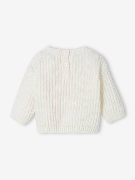 Pull tricot bébé coeur doré ivoire 4 - vertbaudet enfant 