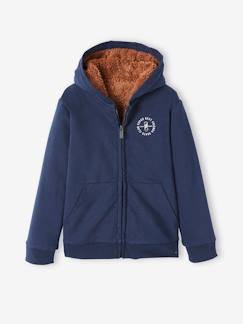 -Sweat zippé doublé sherpa garçon