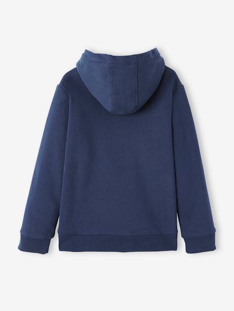 Sweat zippé doublé sherpa garçon anthracite chiné+gris chiné+marine+MARRON CACAO 10 - vertbaudet enfant 