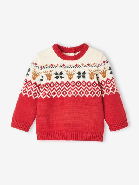 Pull de Noël bébé capsule famille motifs famille rouge 5 - vertbaudet enfant 