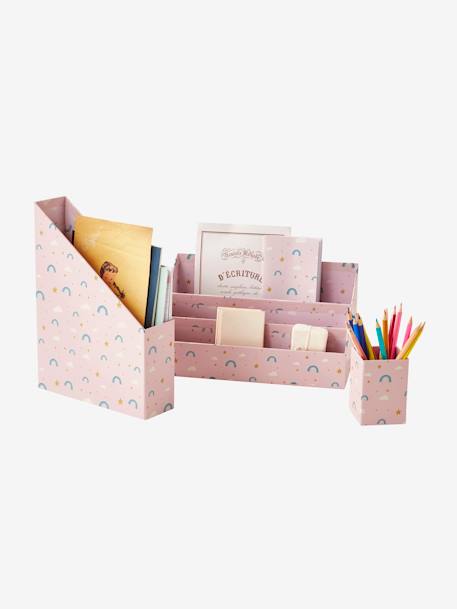 Set rangement bureau Arc-en-ciel ROSE 2 - vertbaudet enfant 