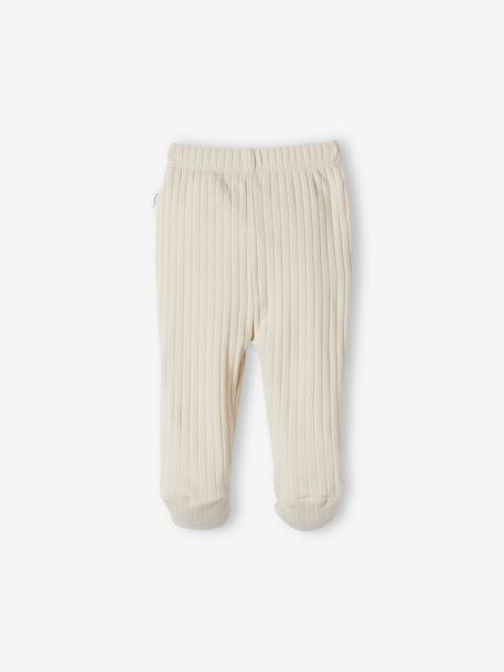 Lot de 2 pantalons bébé avec pieds sable 2 - vertbaudet enfant 