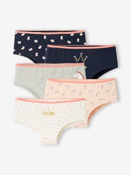 Lot de 5 shorties licorne fille  - vertbaudet enfant