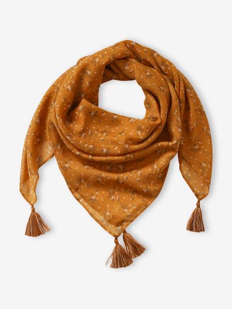 Foulard imprimé fleuri fille caramel imprimé 3 - vertbaudet enfant 