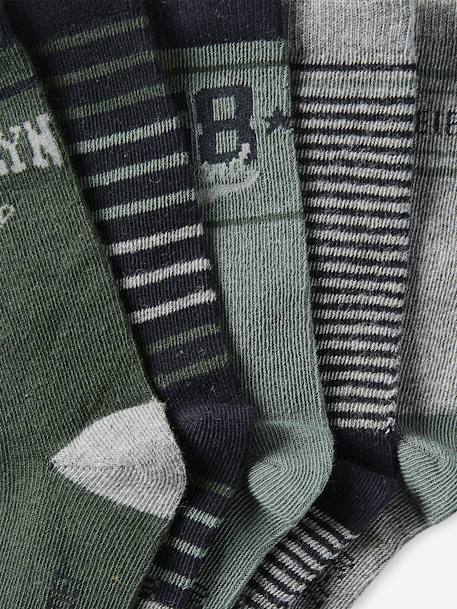 Lot de 5 paires de chaussettes garçon BASICS lot vert 2 - vertbaudet enfant 