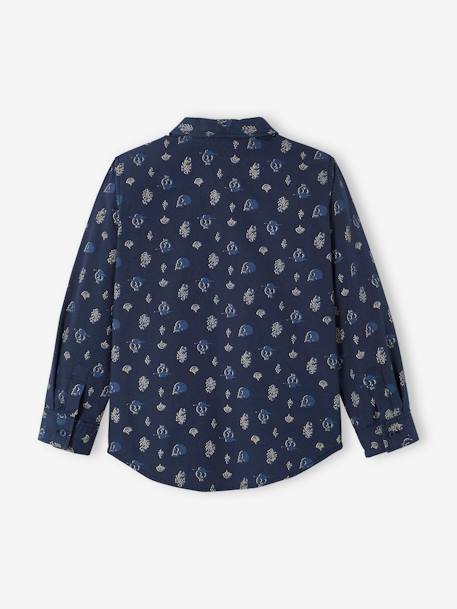 Chemise motifs gipsy garçon bleu ardoise foncé imprimé 3 - vertbaudet enfant 