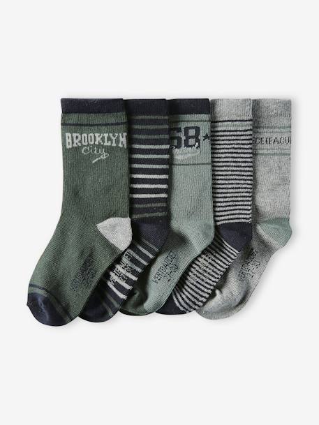 Garçon-Lot de 5 paires de chaussettes garçon BASICS