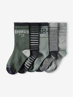 -Lot de 5 paires de chaussettes garçon BASICS