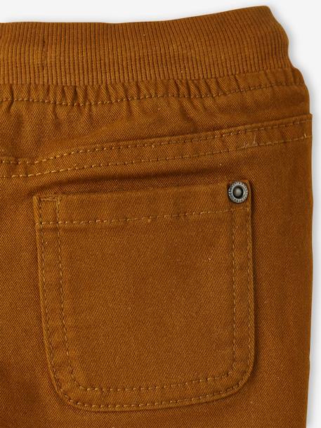 Pantalon en sergé doublé bébé garçon chamois+Encre+vert bouteille 4 - vertbaudet enfant 