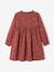 Robe en gaze de coton détails fantaisie fille beige+bordeaux imprimé+vert imprimé 6 - vertbaudet enfant 