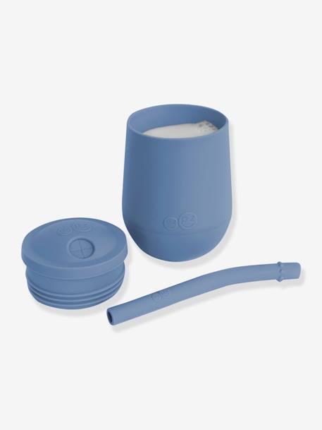 Gobelet d’apprentissage avec paille EZPZ Mini Cup en silicone Bleu indigo+Rose blush+Vert sauge 2 - vertbaudet enfant 