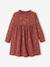 Robe en gaze de coton détails fantaisie fille beige+bordeaux imprimé+vert imprimé 5 - vertbaudet enfant 