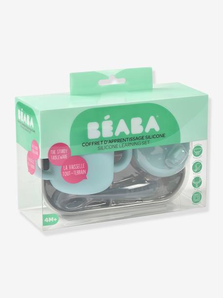 Coffret d’apprentissage 3 pièces BEABA en silicone bleu+rose 5 - vertbaudet enfant 