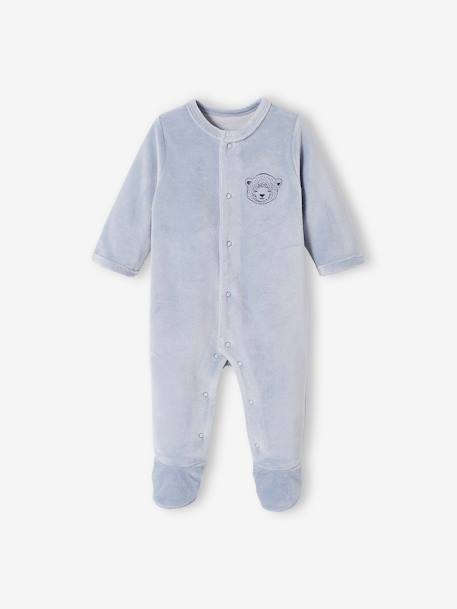 Lot de 2 dors-bien 'ours' bébé garçon en velours lot bleu 2 - vertbaudet enfant 