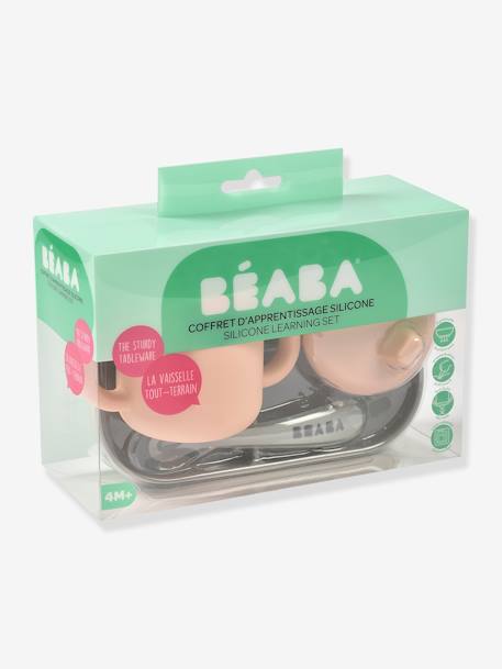 Coffret d’apprentissage 3 pièces BEABA en silicone rose 2 - vertbaudet enfant 