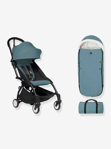 Chancelière POUSSETTE YOYO bleu aqua+Stone+taupe 5 - vertbaudet enfant 