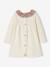 Robe en tricot bébé col en tissu fleuri gris chiné+ivoire+rouille 6 - vertbaudet enfant 