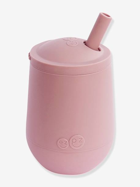 Gobelet d’apprentissage avec paille EZPZ Mini Cup en silicone Bleu indigo+Rose blush+Vert sauge 7 - vertbaudet enfant 