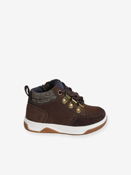 Bottines bébé garçon lacets + glissière chocolat 2 - vertbaudet enfant 