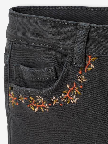 Pantalon flare brodé aux poches fille Denim black 6 - vertbaudet enfant 