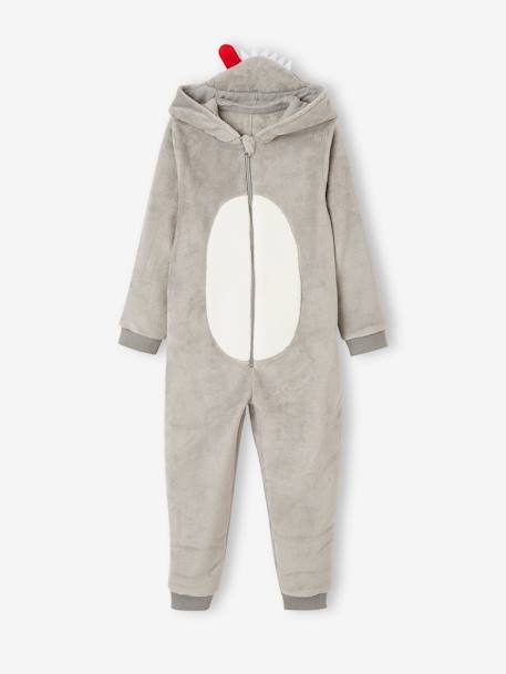 Combi-pyjama loup garçon GRIS CLAIR 5 - vertbaudet enfant 