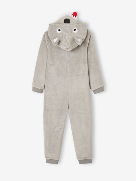 Combi-pyjama loup garçon GRIS CLAIR 7 - vertbaudet enfant 