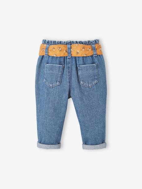 Jean avec ceinture en tissu bébé denim brut+denim gris+denim stone 11 - vertbaudet enfant 