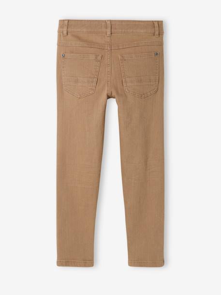 Pantalon slim MorphologiK LARGE garçon BEIGE+NOISETTE 3 - vertbaudet enfant 