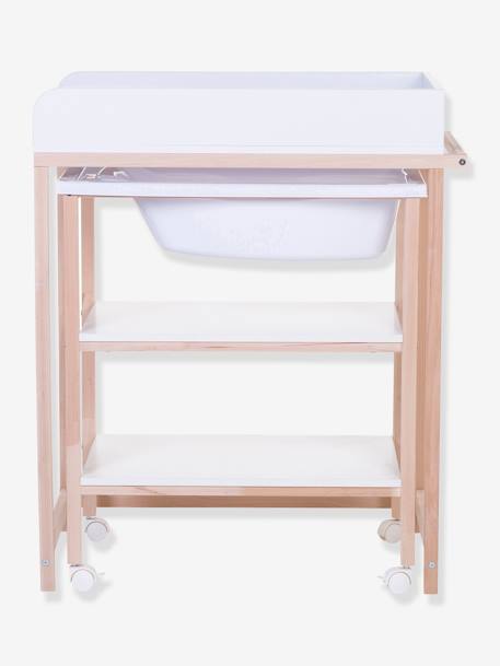 Table à langer avec baignoire intégrée CHILDHOME blanc/bois 4 - vertbaudet enfant 