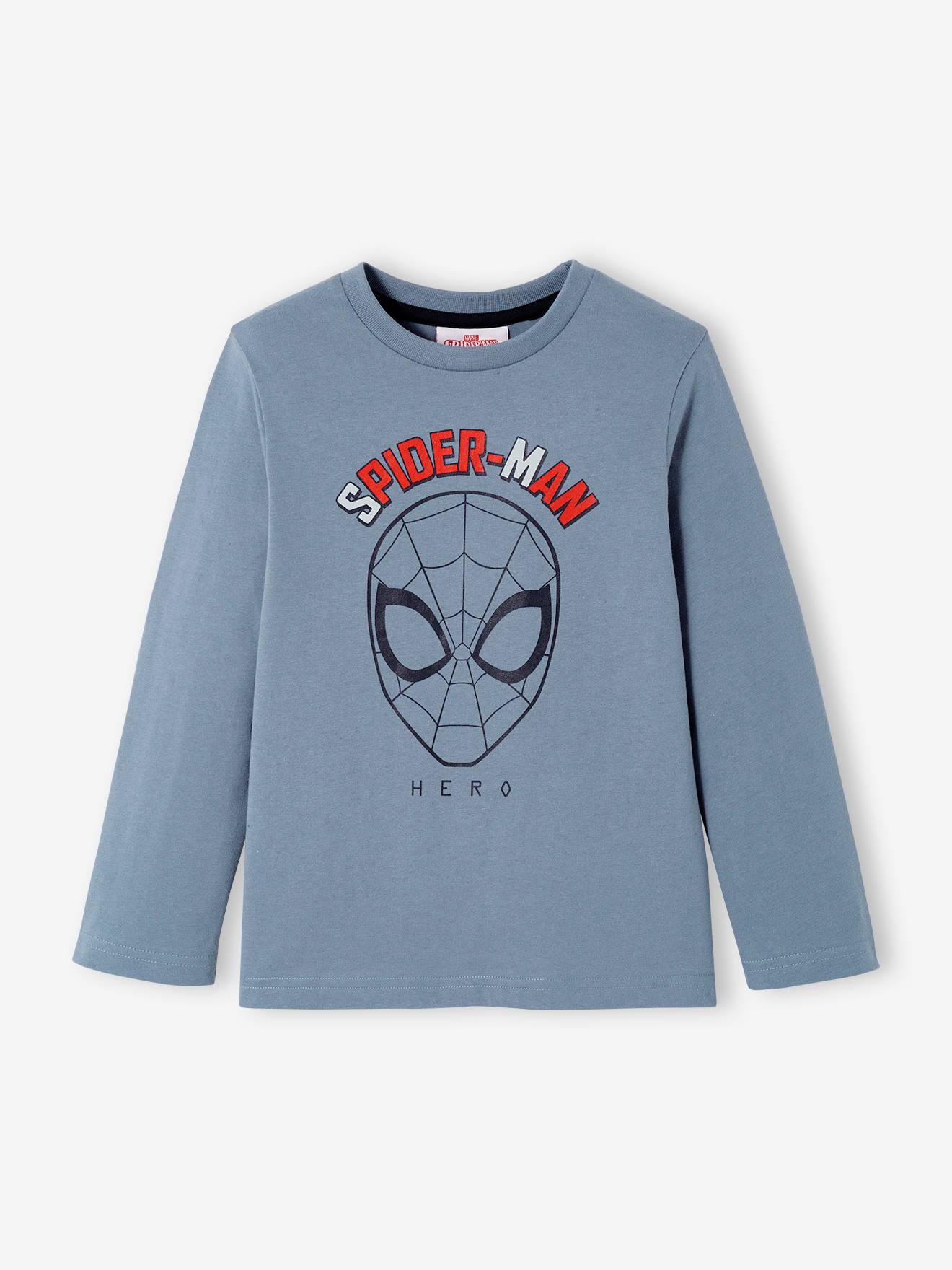 T shirt manches longues gar on Spider man bleu