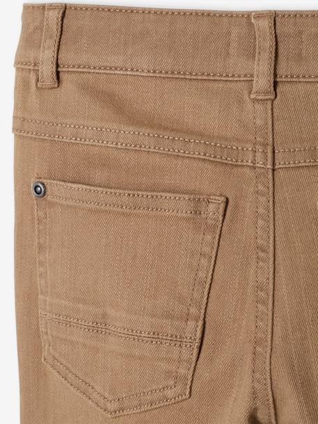 Pantalon slim MorphologiK LARGE garçon BEIGE+NOISETTE 5 - vertbaudet enfant 