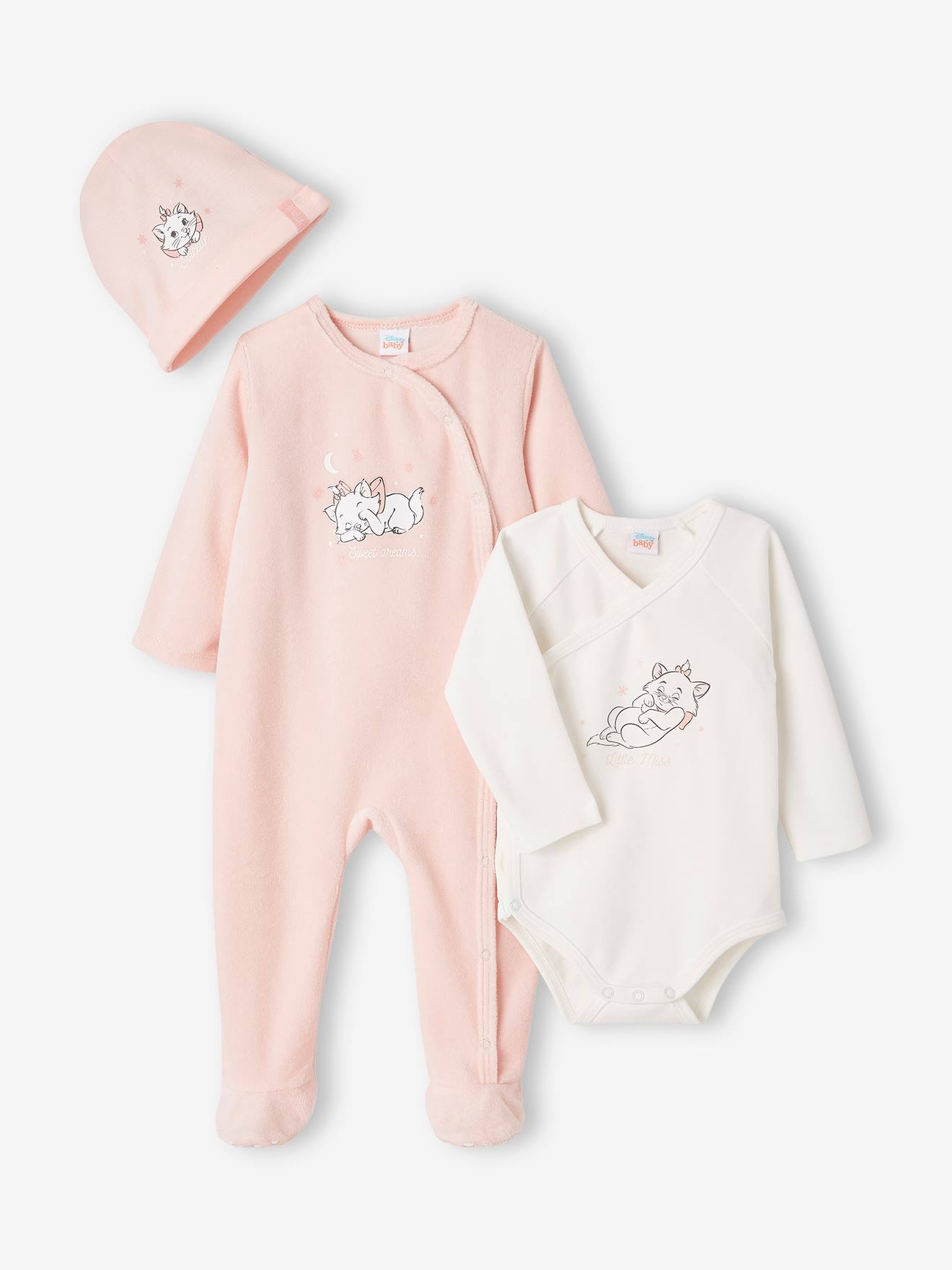 Ensemble b b fille dors bien body bonnet Disney Marie les Aristochats rose