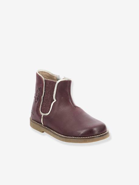 Boots en cuir fille Sarmille ASTER® bordeaux+marron+noir 4 - vertbaudet enfant 