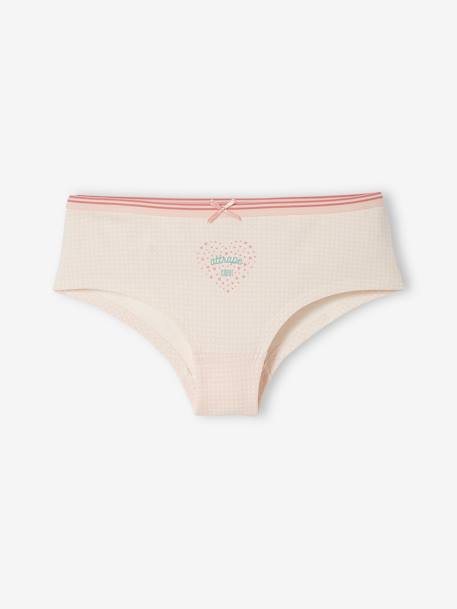 Lot de 5 shorties coeurs fille Lot rose et blanc 6 - vertbaudet enfant 