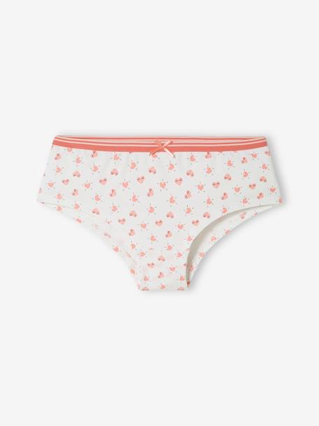 Lot de 5 shorties coeurs fille Lot rose et blanc 4 - vertbaudet enfant 