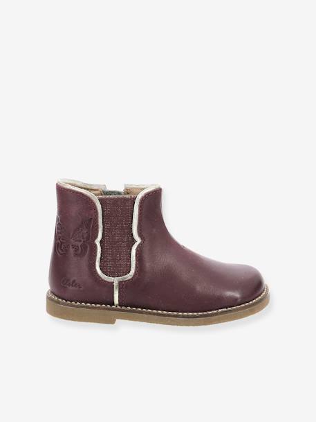 Boots en cuir fille Sarmille ASTER® bordeaux+marron+noir 1 - vertbaudet enfant 