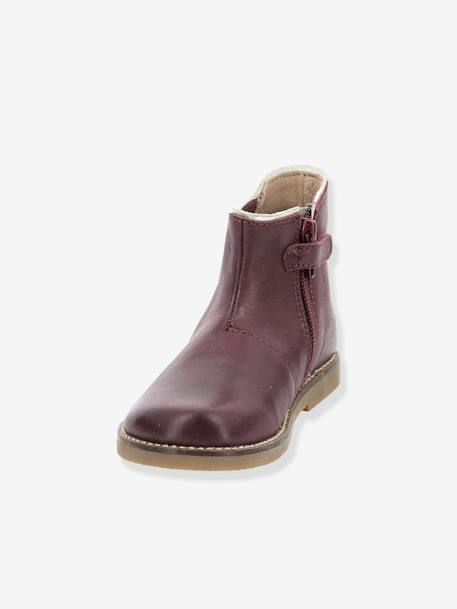 Boots en cuir fille Sarmille ASTER® bordeaux+marron+noir 10 - vertbaudet enfant 