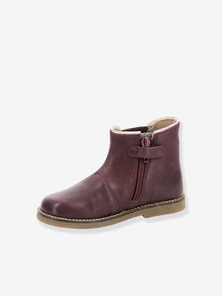 Boots en cuir fille Sarmille ASTER® bordeaux+marron+noir 6 - vertbaudet enfant 