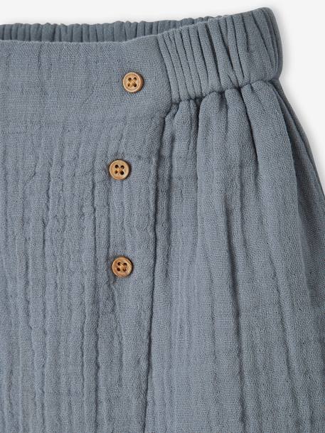 Pantalon en gaze de coton bébé doublure rayée naissance bleu gris 6 - vertbaudet enfant 