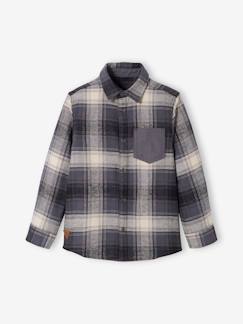 -Chemise à carreaux esprit flanelle garçon