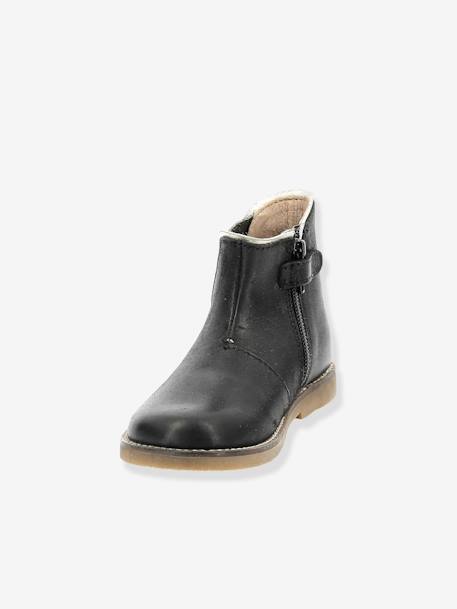 Boots en cuir fille Sarmille ASTER® marron+noir 20 - vertbaudet enfant 