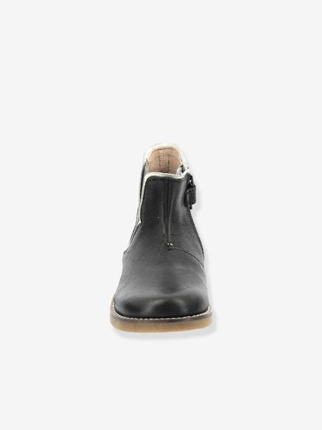 Boots en cuir fille Sarmille ASTER® marron+noir 19 - vertbaudet enfant 