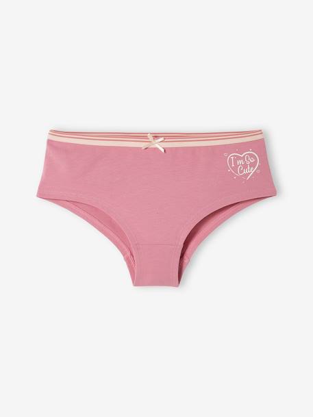 Lot de 5 shorties coeurs fille Lot rose et blanc 3 - vertbaudet enfant 