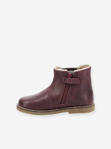 Boots en cuir fille Sarmille ASTER® bordeaux+marron+noir 5 - vertbaudet enfant 