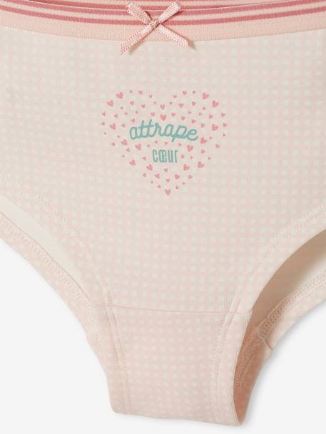 Lot de 5 shorties coeurs fille Lot rose et blanc 10 - vertbaudet enfant 