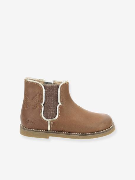 Boots en cuir fille Sarmille ASTER® bordeaux+marron+noir 11 - vertbaudet enfant 